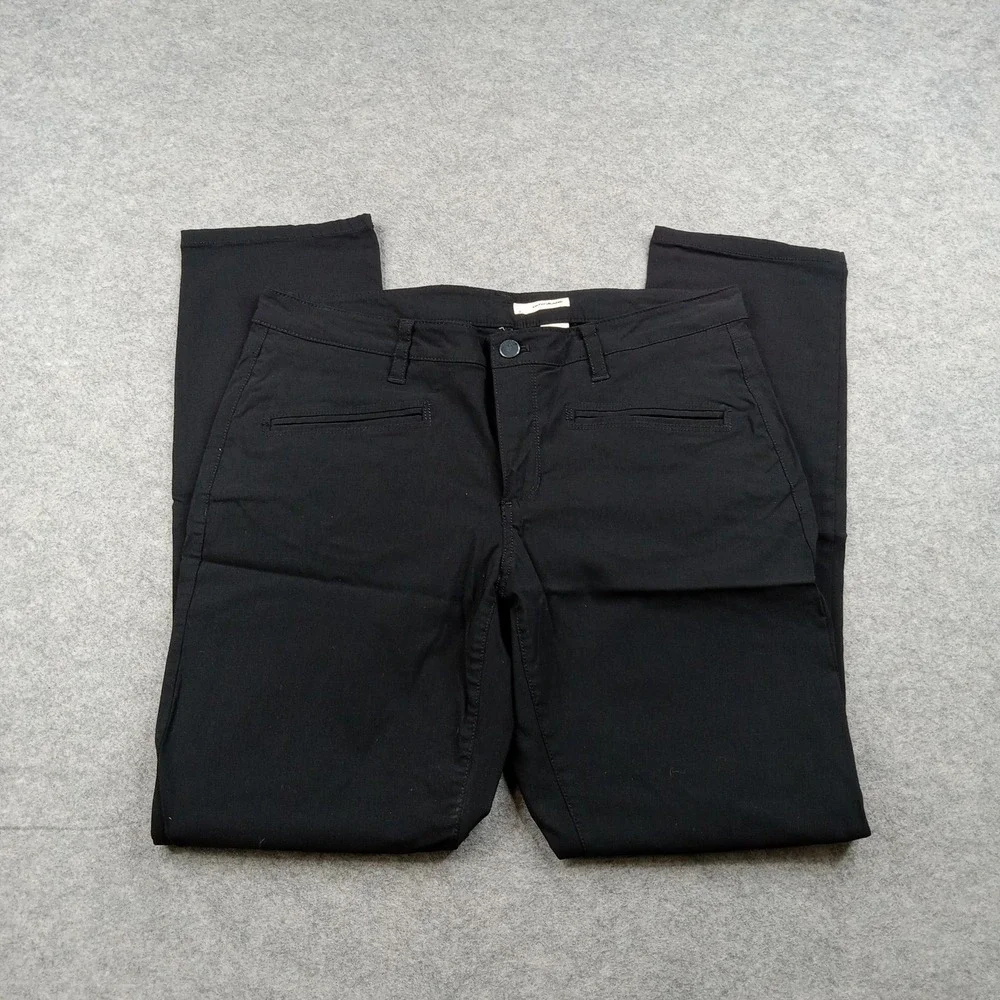 DKNY Jeans Pants Womens 12 Black‎ Stretch Twill Straight Leg Dress Work Office